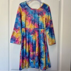 Kids Tie-Dye Skater Dress - Multicolor